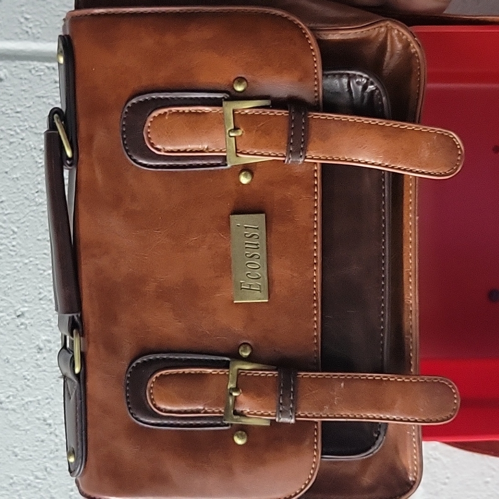 ECOSUSI Women Vintage Faux Leather Messenger Shoulder Satchel Bag